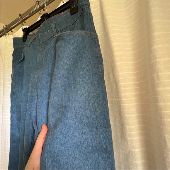 Vintage Wrangler jeans Light Denim Pant Trousers  bootcut 34x30 tag - Picture 5 of 13